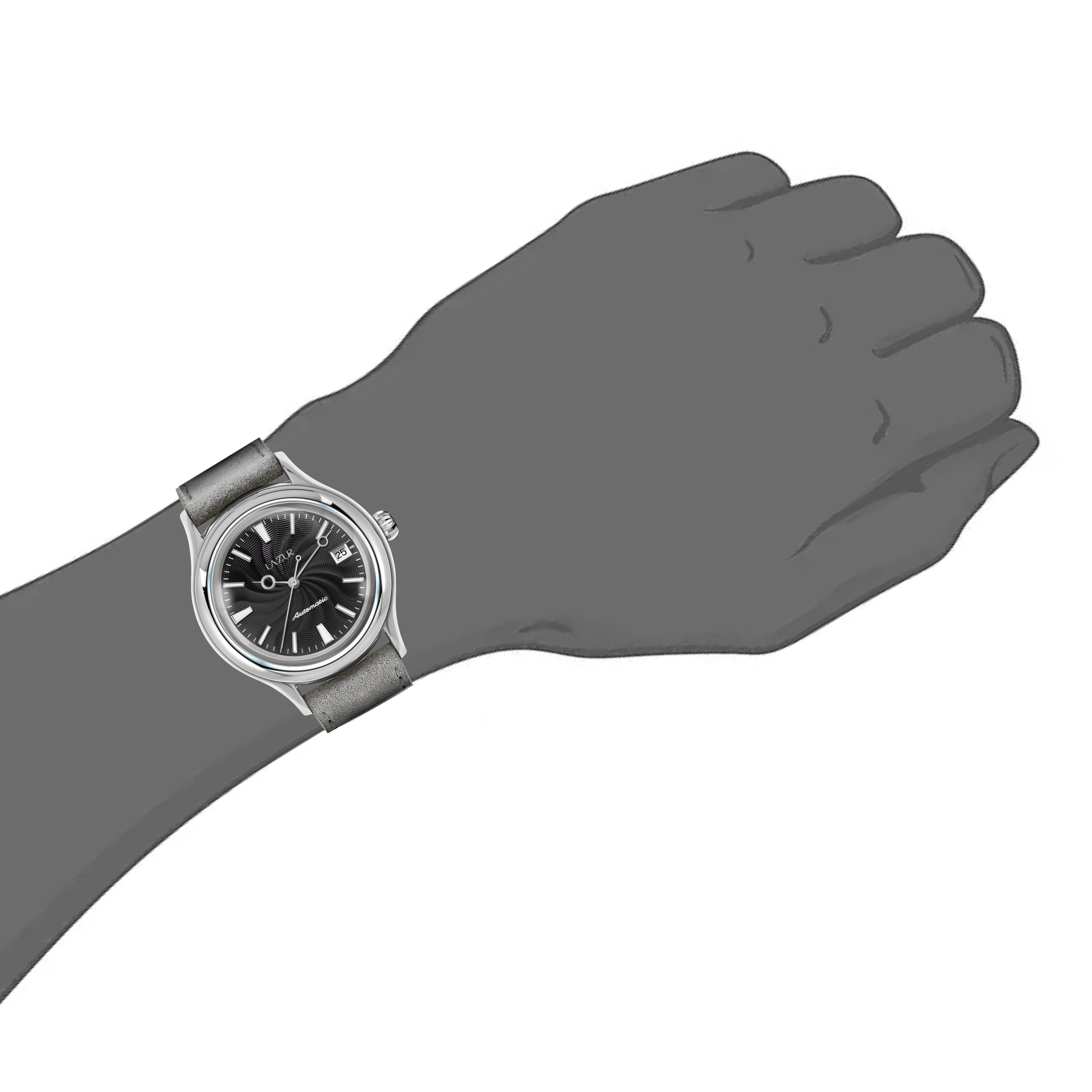 Lazur - Volvere - Charcoal - 38mm