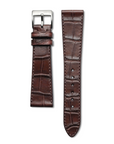 Bracelet cuir alligator marron 20mm