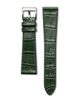 Bracelet cuir alligator vert 20mm