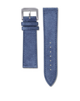 Bracelet cuir suédé bleu 20mm
