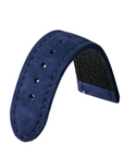 Bracelet cuir suédé bleu 20mm