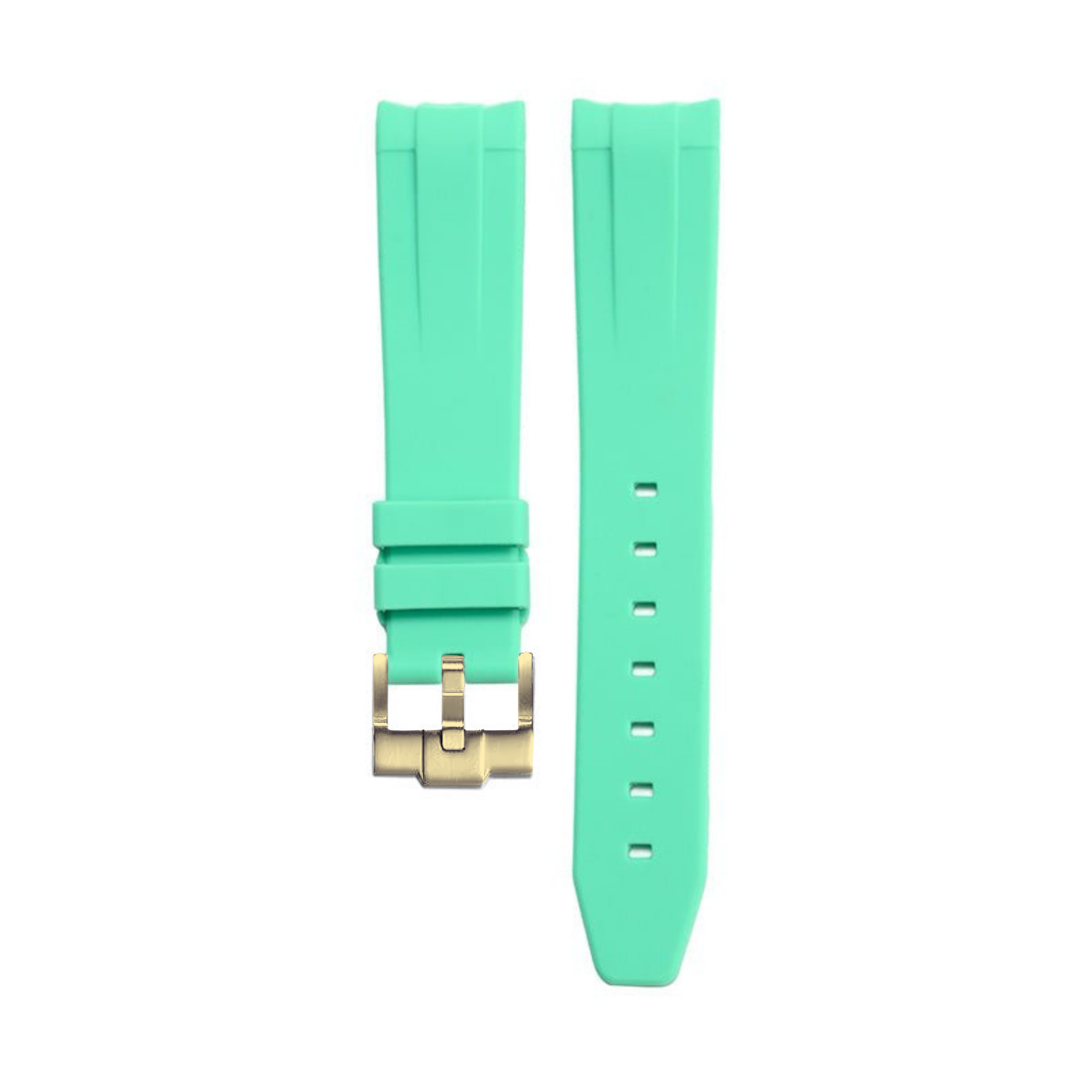 Bracelet Silicone Turquoise 20mm pour montre