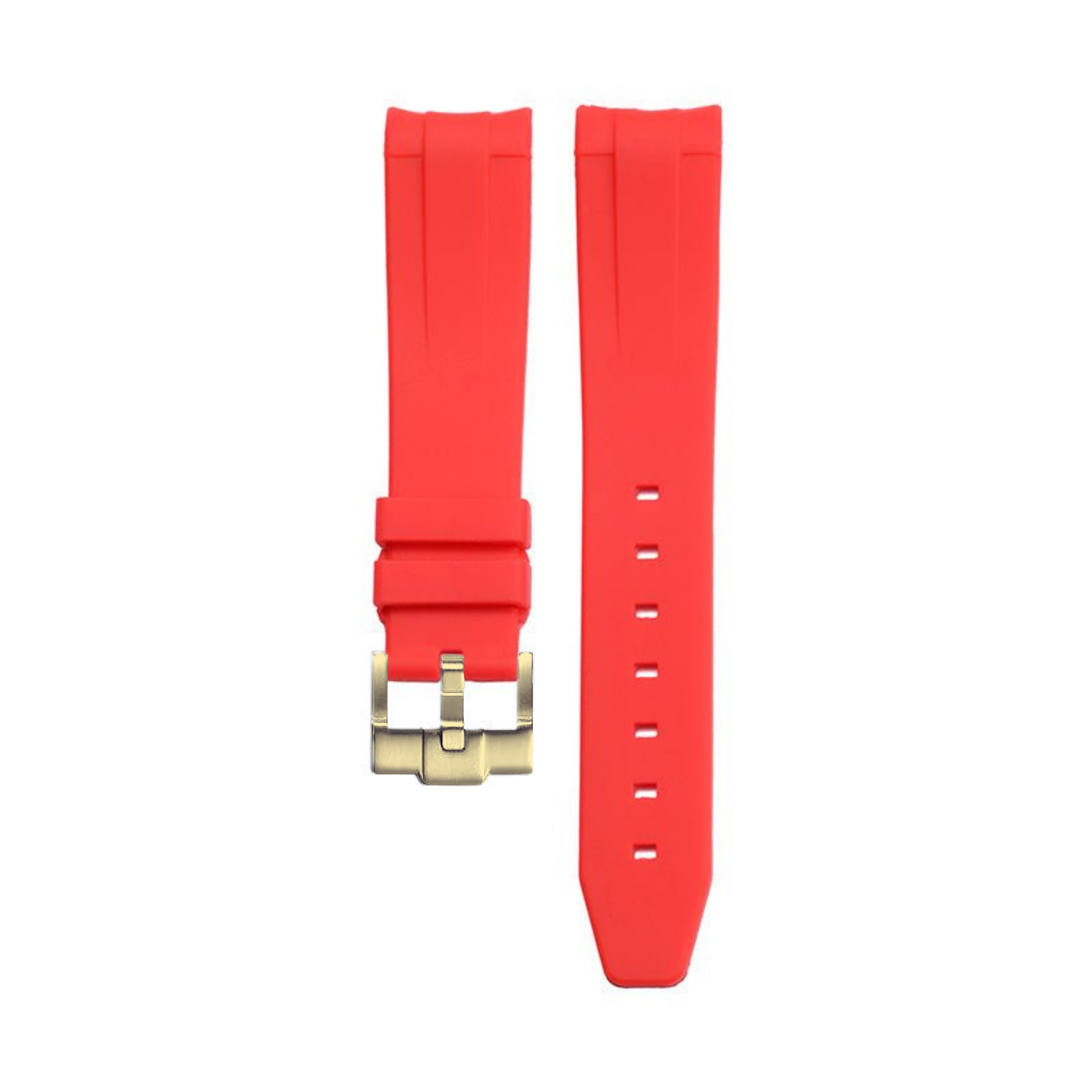 Bracelet Silicone Rouge 20mm pour montre