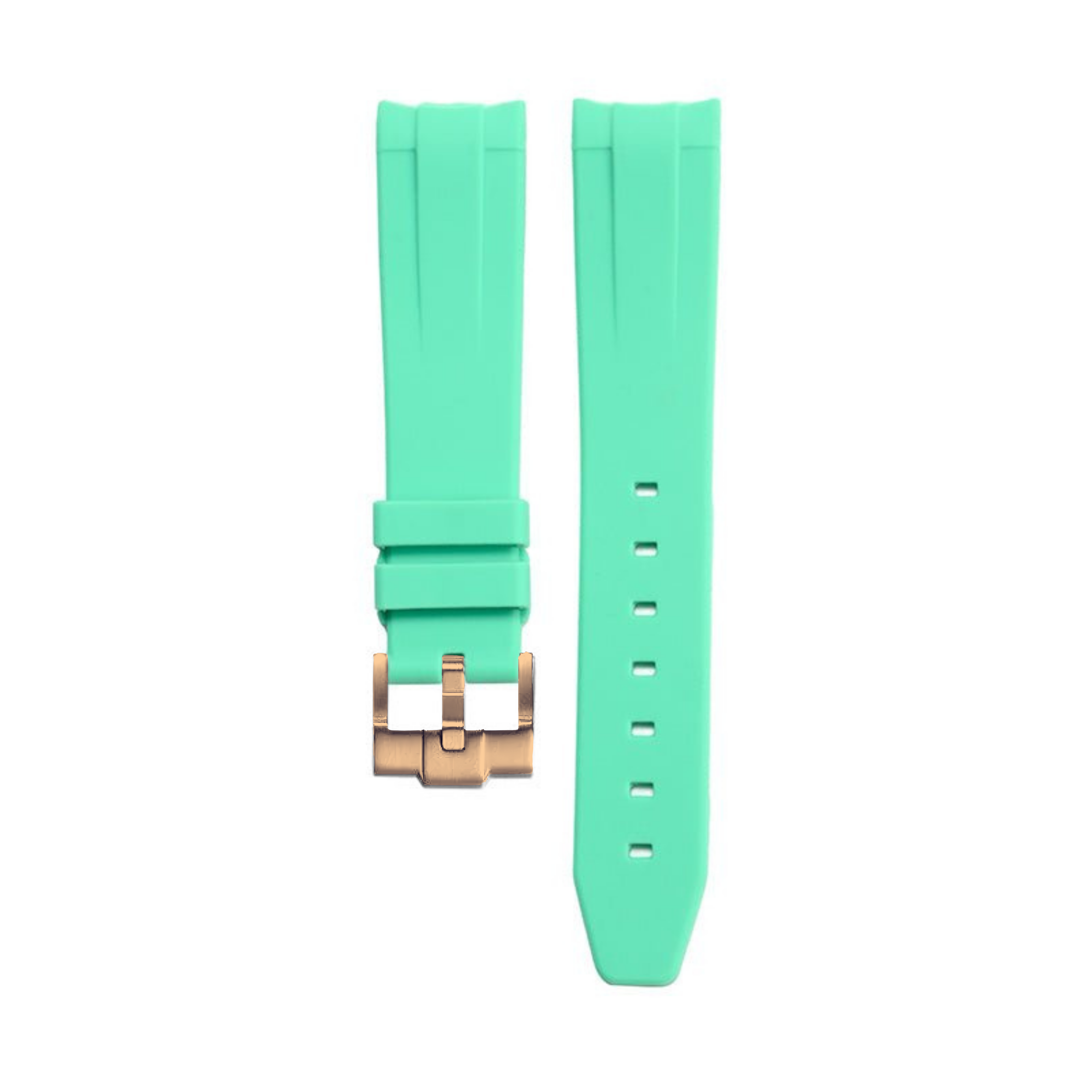 Bracelet Silicone Turquoise 20mm pour montre