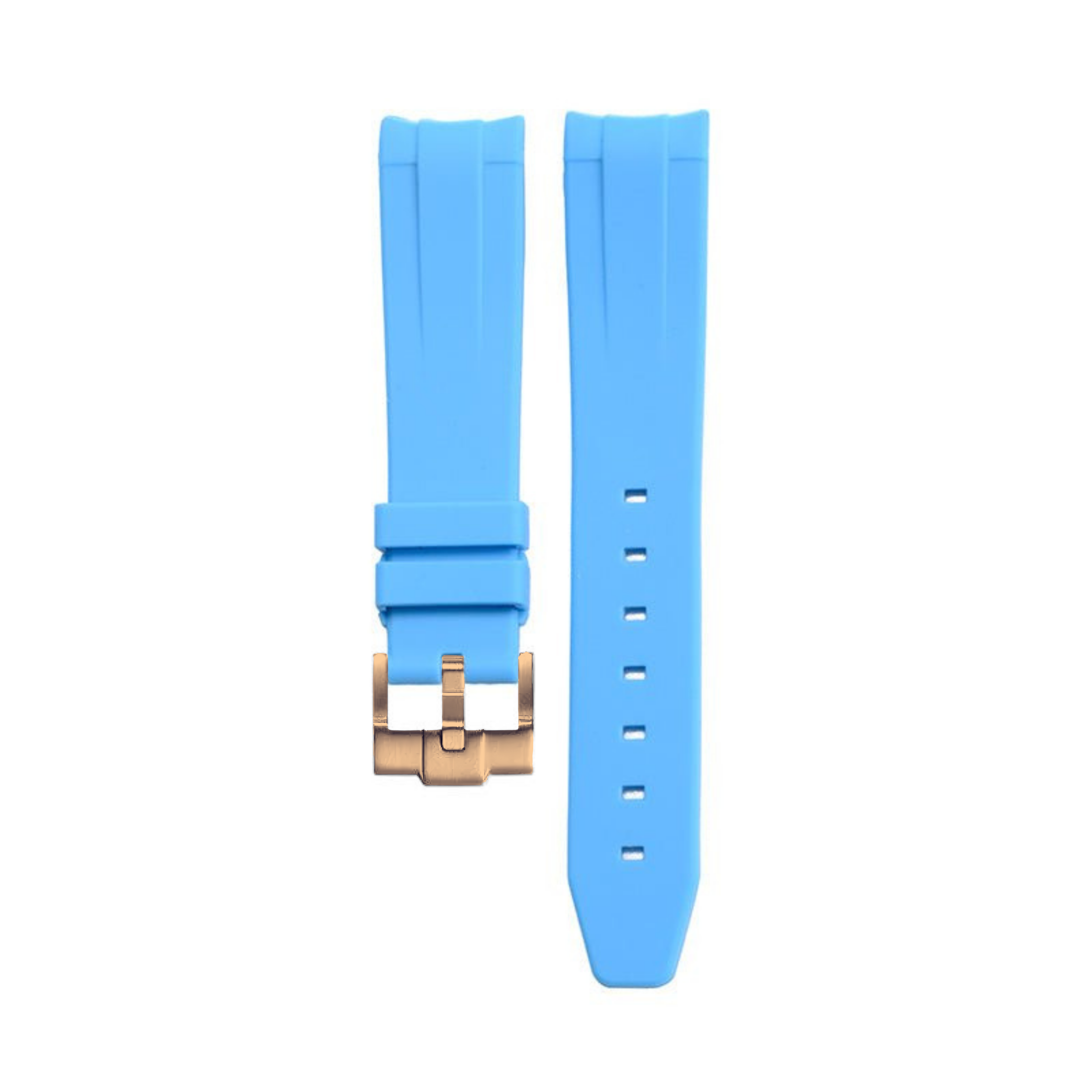 Bracelet Silicone Bleu Ciel 20mm pour montre