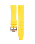 Bracelet Silicone Jaune 20mm pour montre