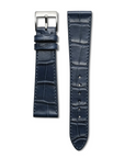 Bracelet cuir alligator bleu 20mm