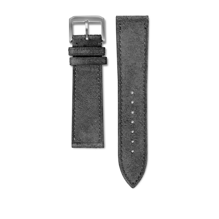 Bracelet cuir suédé - Noir - 20mm