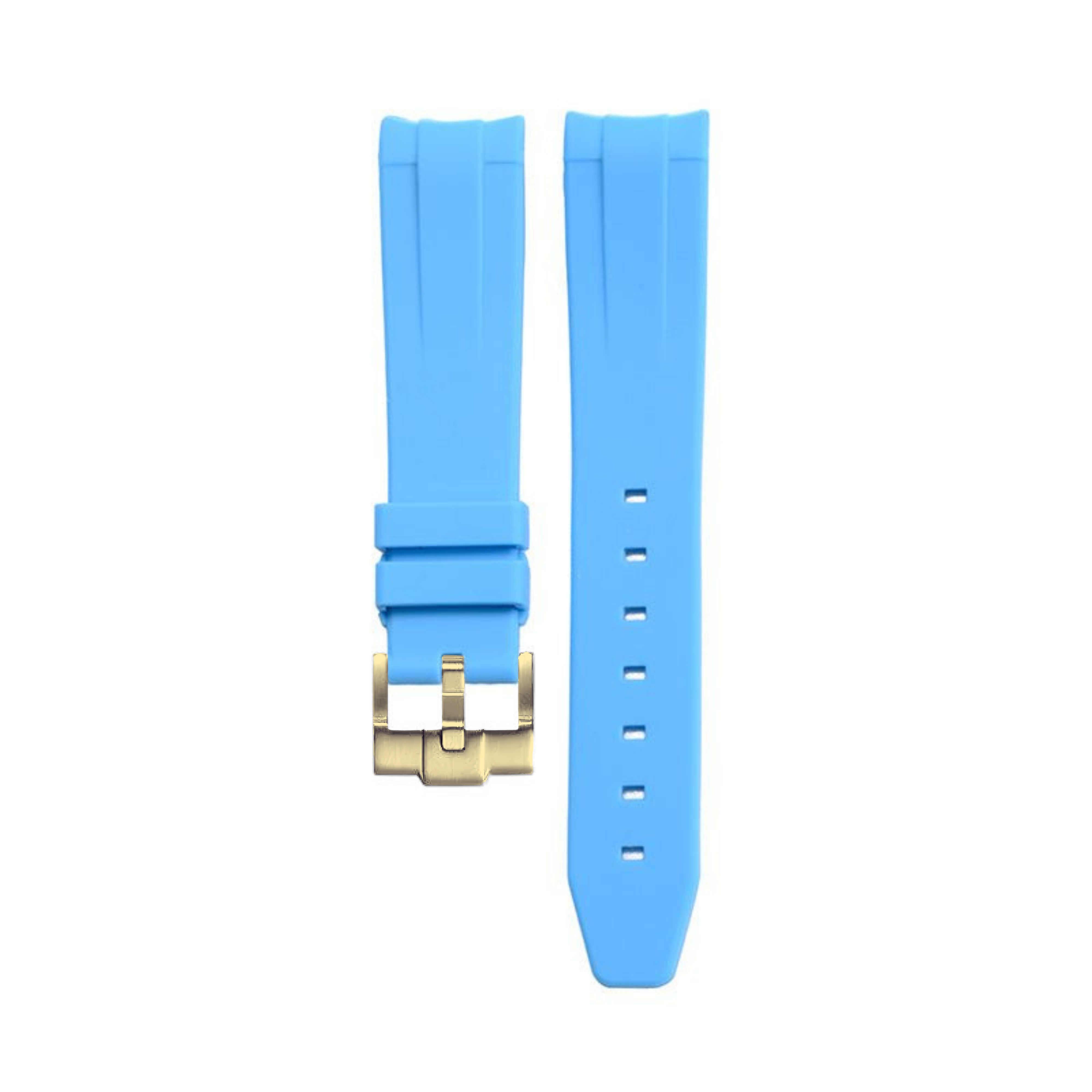 Bracelet Silicone Bleu Ciel 20mm pour montre