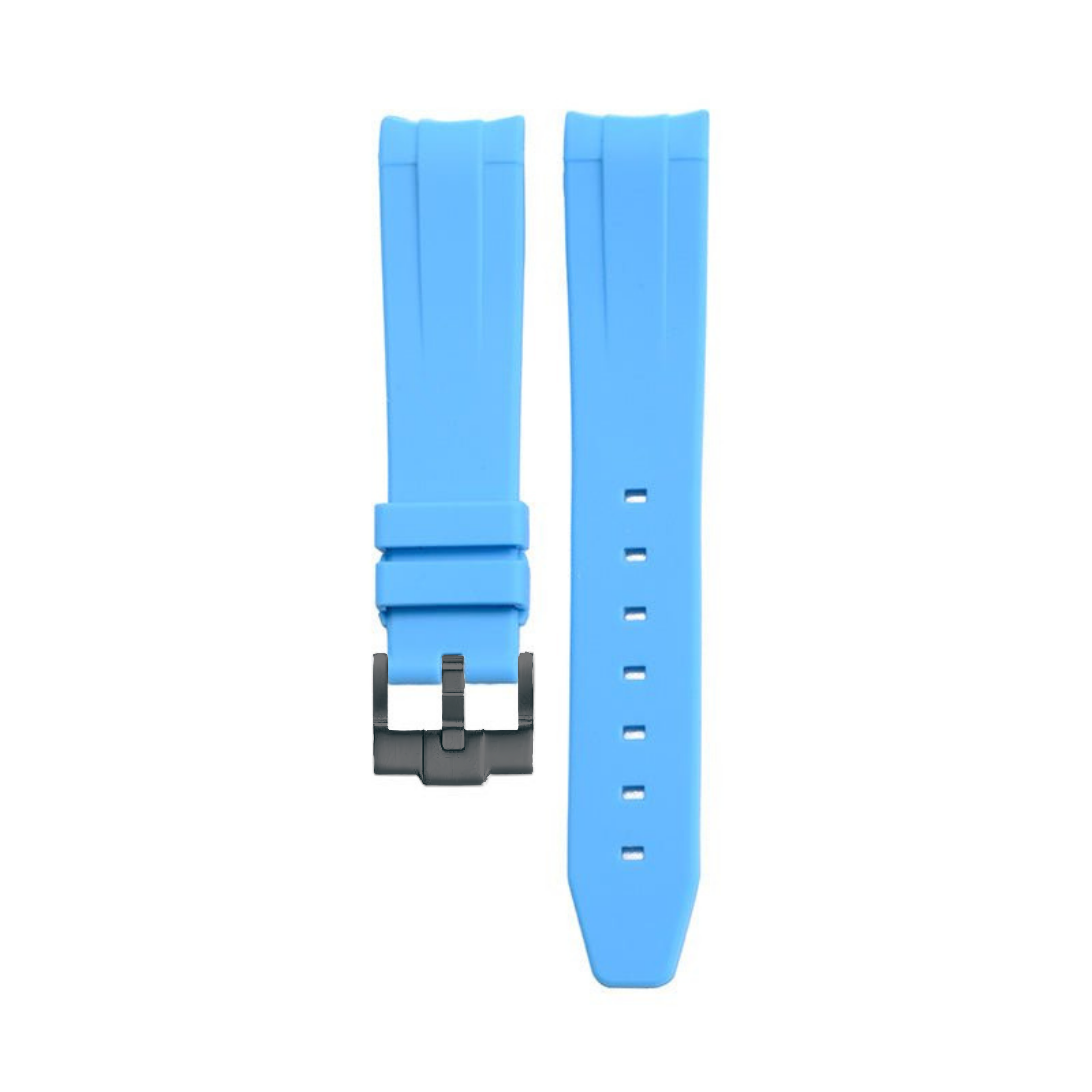 Bracelet Silicone Bleu Ciel 20mm pour montre