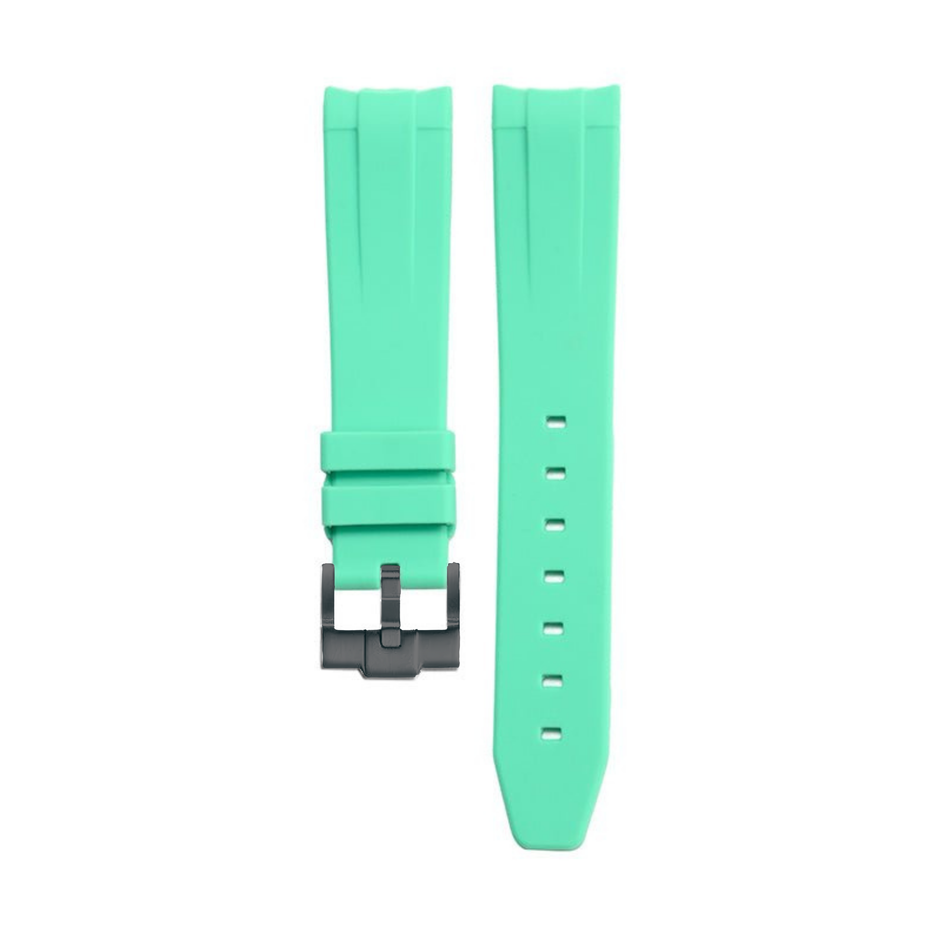 Bracelet Silicone Turquoise 20mm pour montre