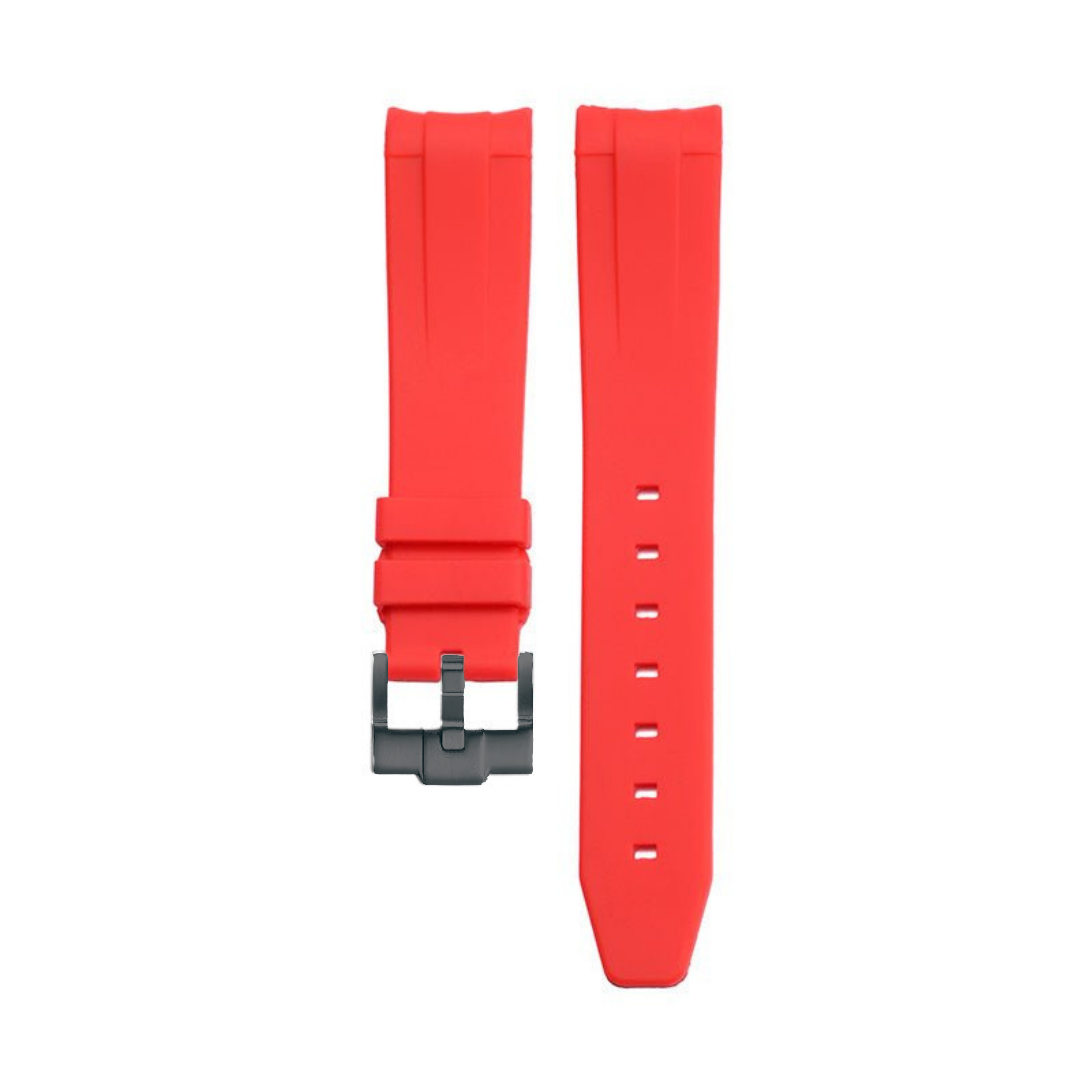 Bracelet Silicone Rouge 20mm pour montre