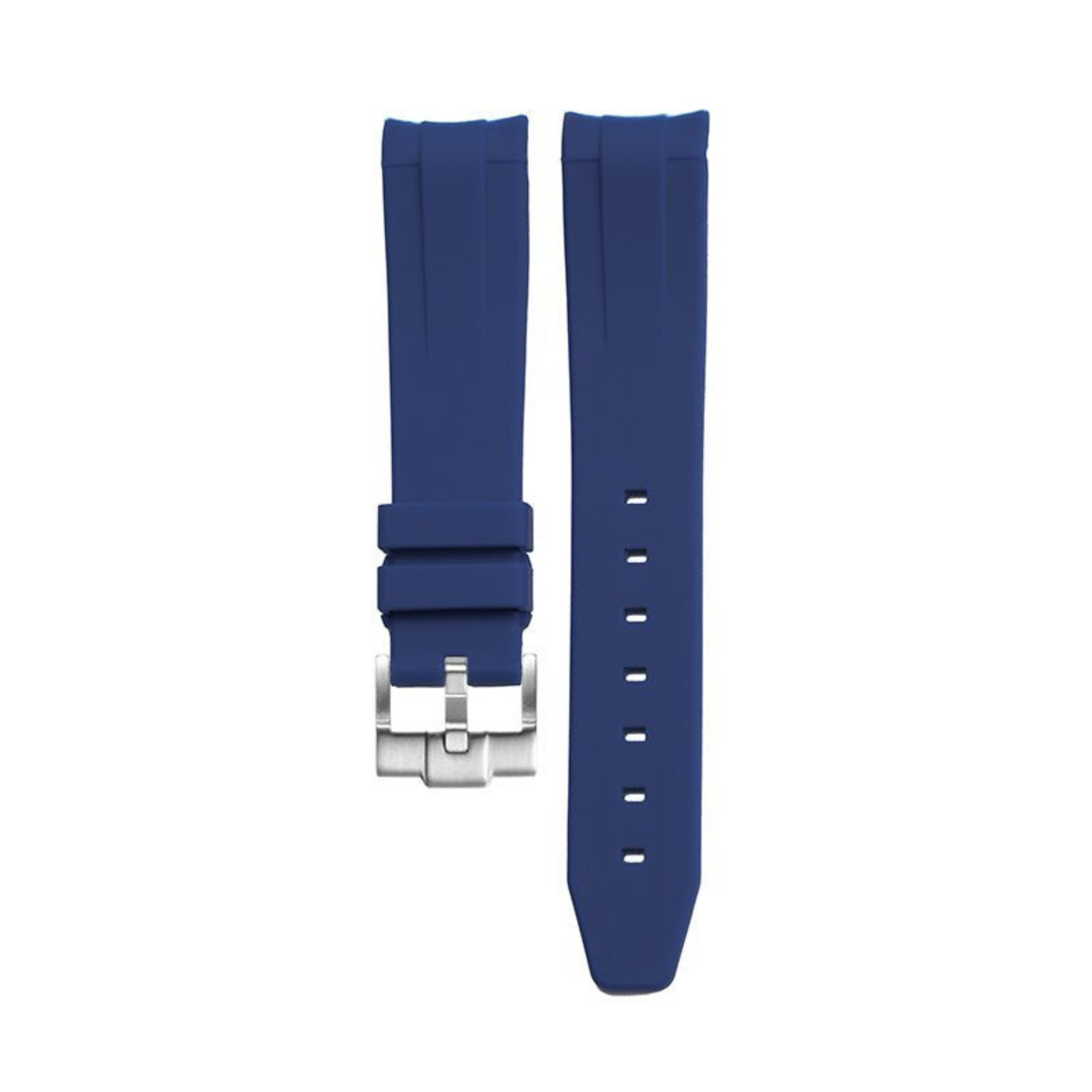 Bracelet Silicone Bleu 20mm pour montre