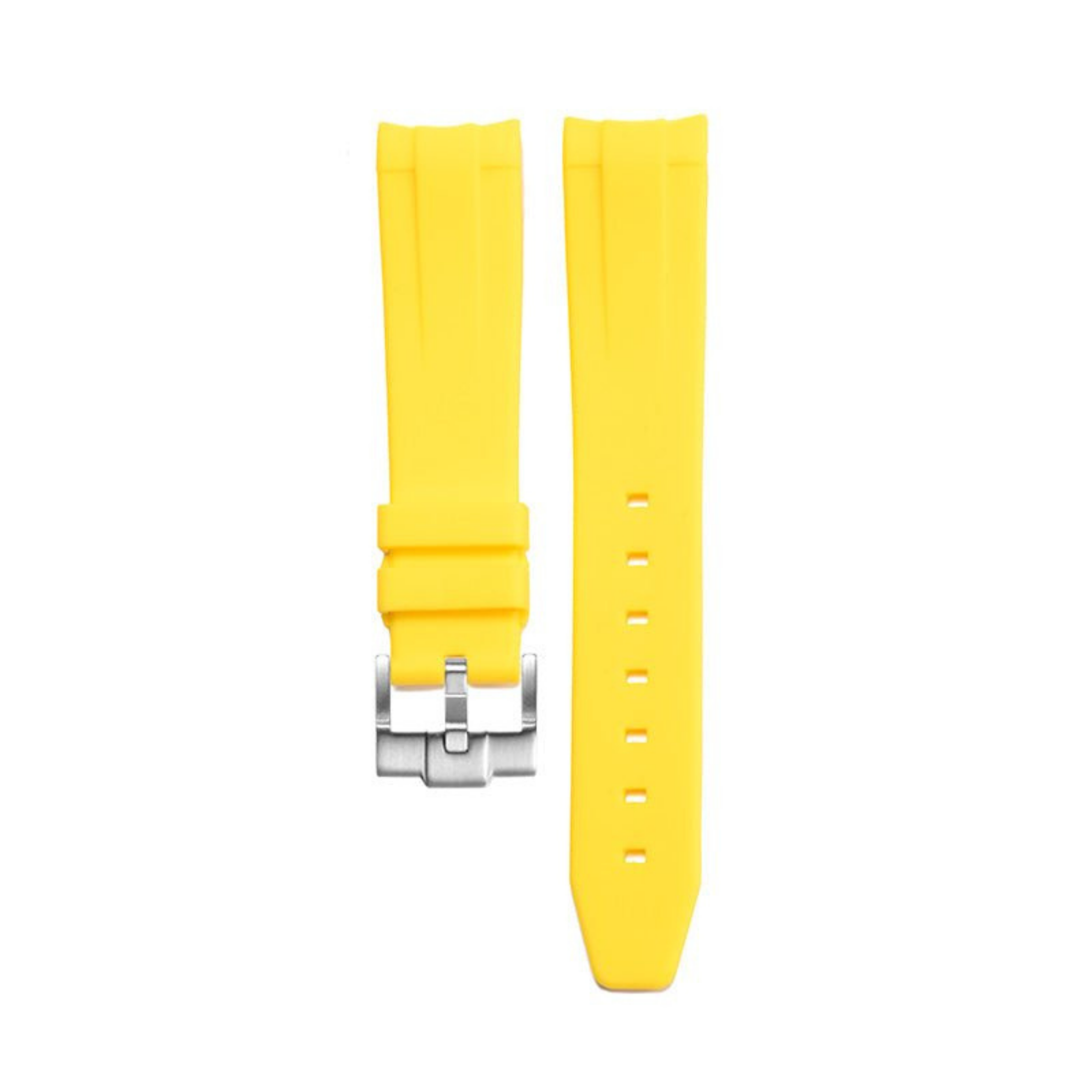 Bracelet Silicone Jaune 20mm pour montre