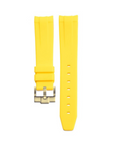 Bracelet Silicone Jaune 20mm pour montre