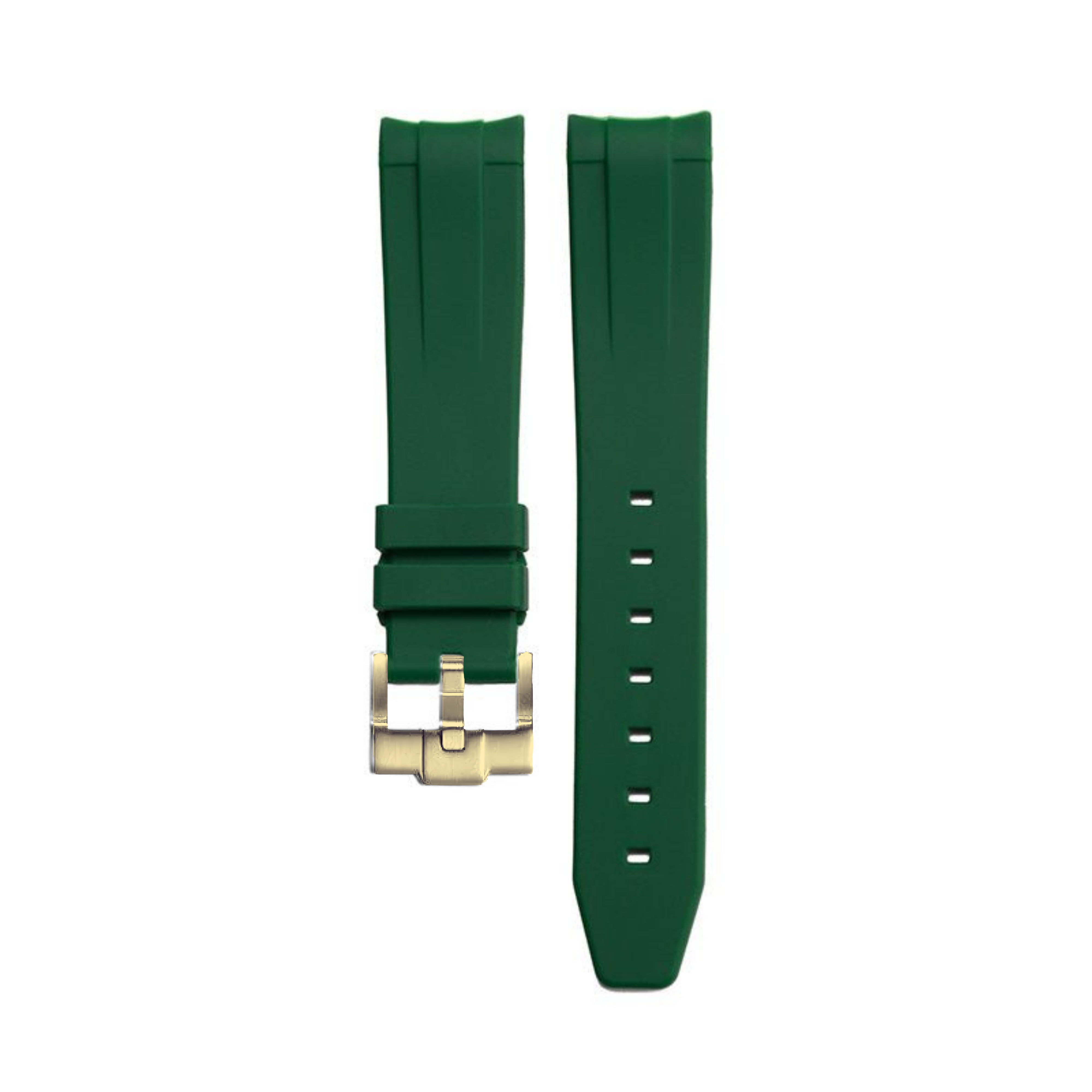 Bracelet Silicone Vert 20mm pour montre